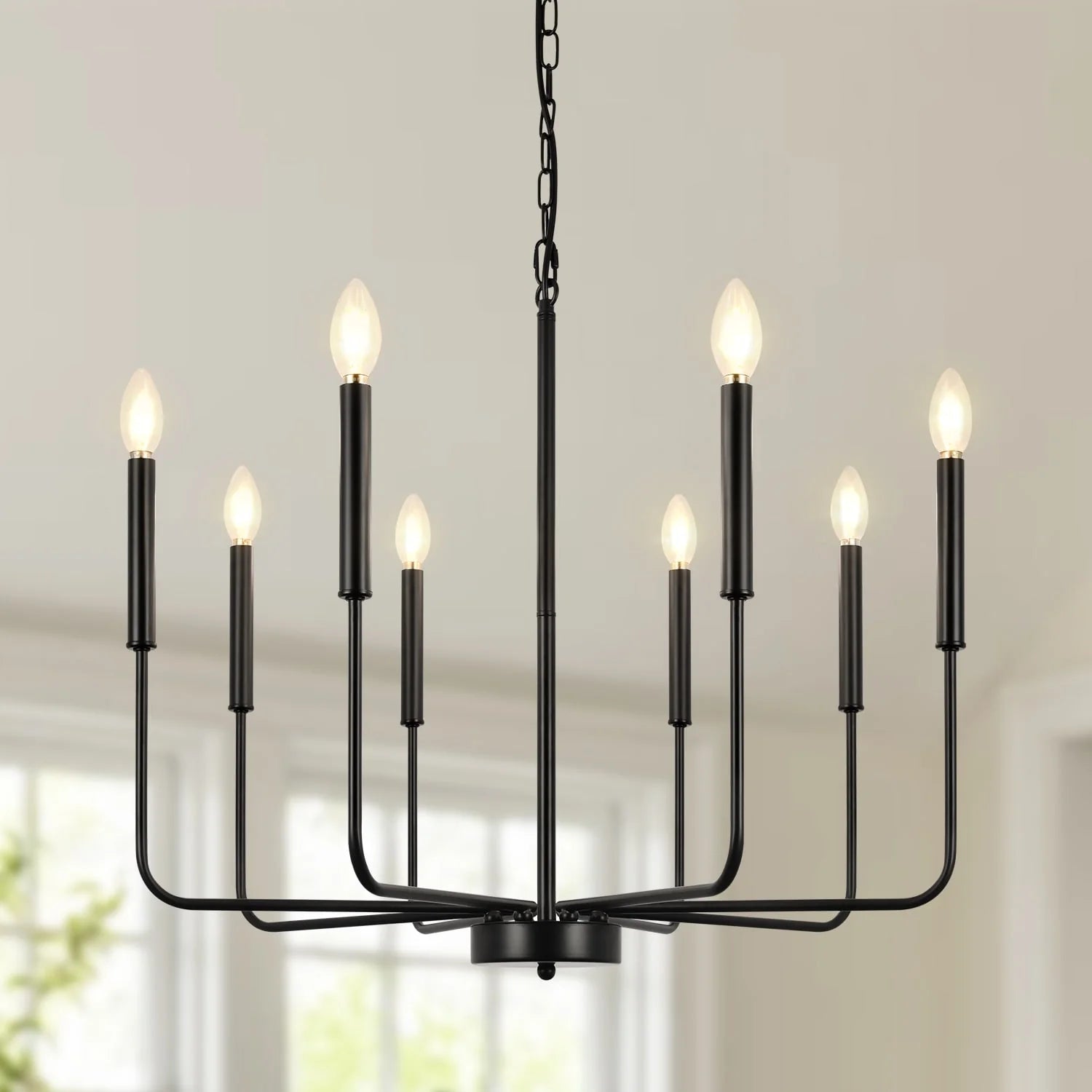 8-Light Candle Farmhouse Chandelier