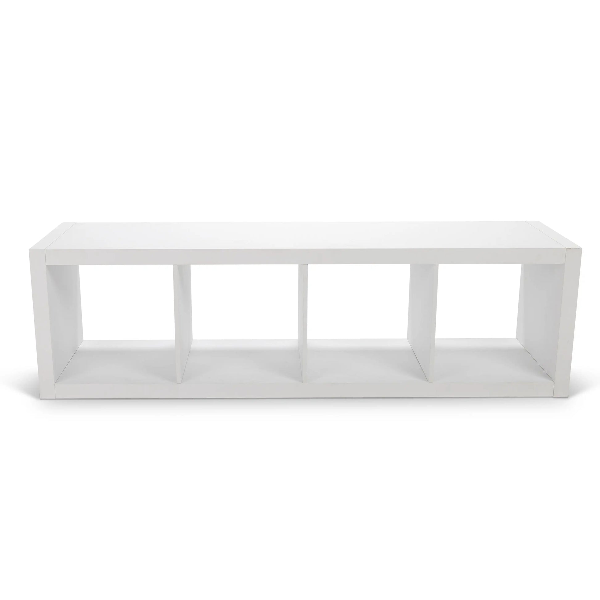 4-Cube White Vertical Storage Organizer Shelf