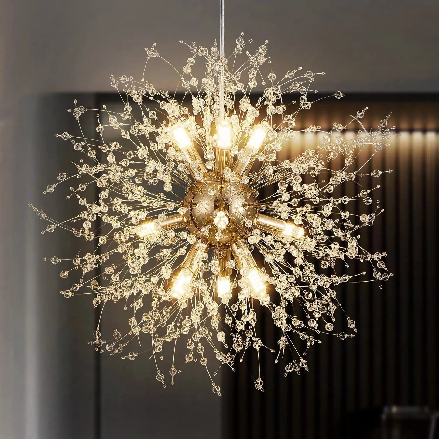 Dandelion LED Crystal Chandelier Pendant Light for Living Room