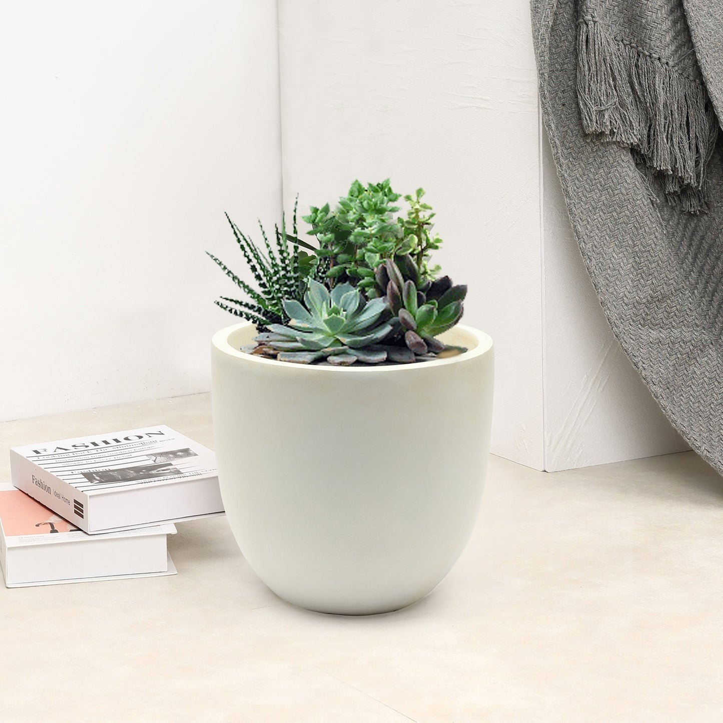 Tapered Fiberstone Planter