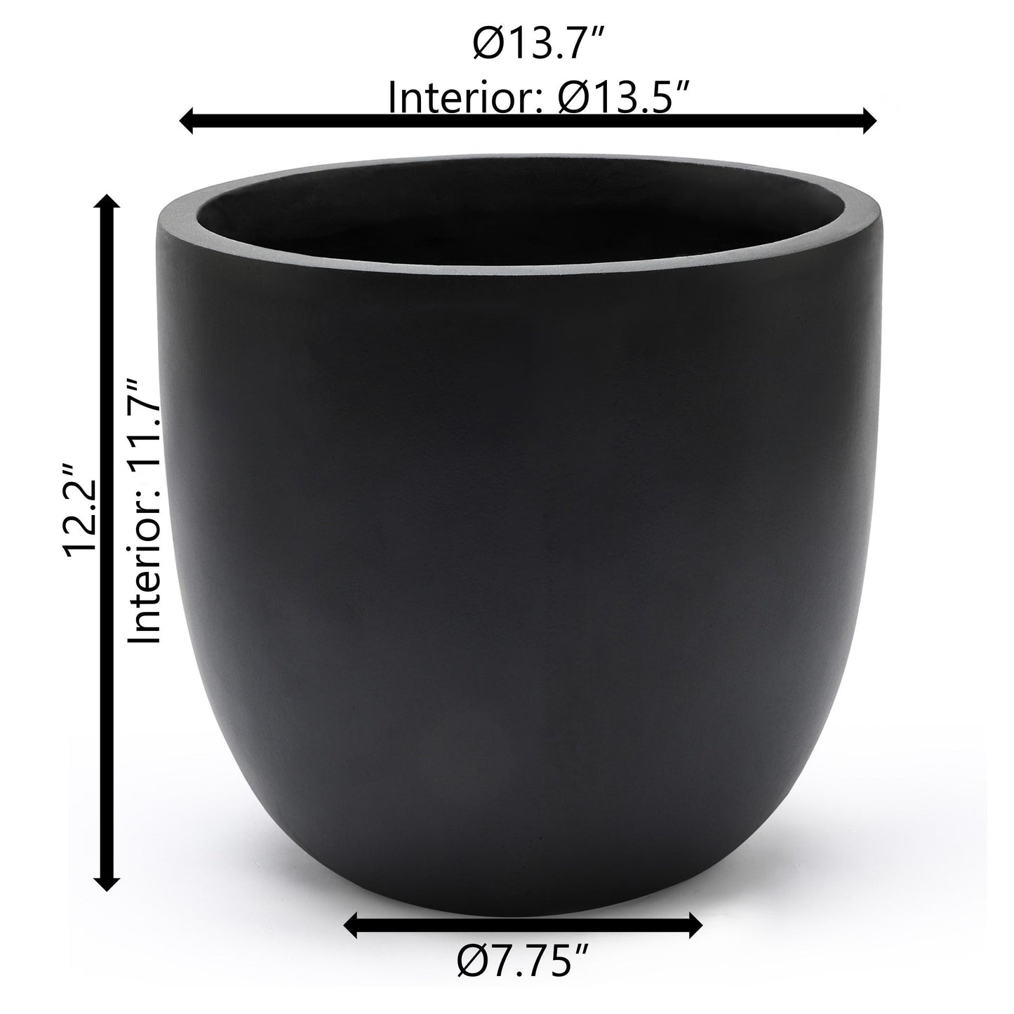 Tapered Fiberstone Planter