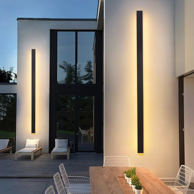 Waterproof LED Long Wall Light Ip65 Outdoor Lighting Garden Country House Balcony Light Interior Wall Bedroom Living Room Light